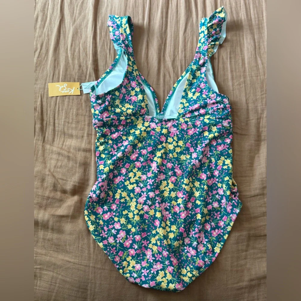 Floral One Piece Swimsuit NWT Kona Sol - Picture 5 of 5
